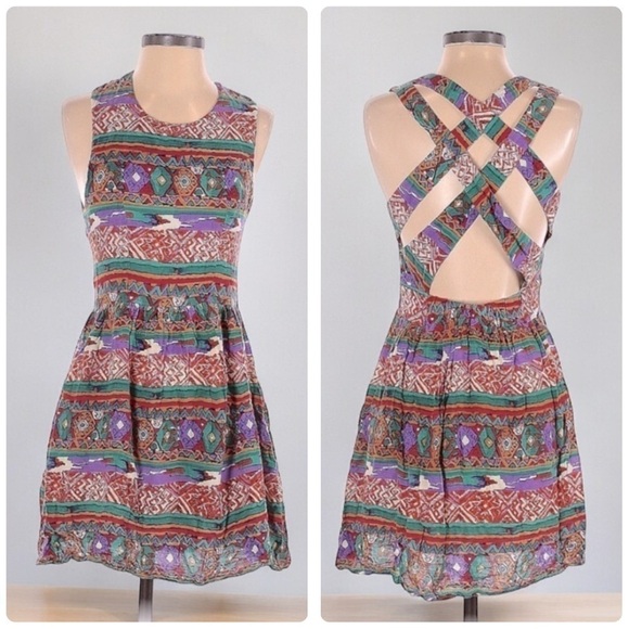 MinkPink Open Back Ruched Dress - Picture 1 of 3